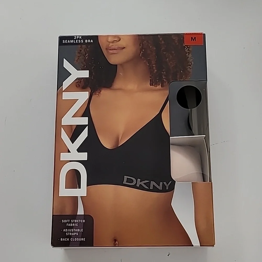 NEW DKNY 2-Pack Women's M Seamless Bra  Soft Stretch Fabric H560 - Picture 2 of 8